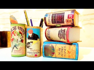 DIY: Desktop organizer made ​​of cardboard , vintage crafts | Isa ❤️