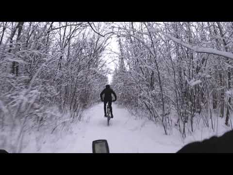 Врываемся в снежный лес , Go Pro POV MTB
