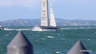 America`s Cup Team American Magic AC75 Defiant  Day 2 Sailing in Auckland New Zealand  July 28, 2020