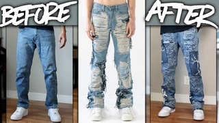 DIY | Custom WhoDecidesWar FULLY DISTRESSED Denim Jeans | JULIUS