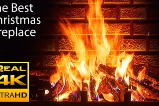 4K Relaxing Fireplace & The Best Instrumental Christmas Music & Crackling Fire Sounds 🔥 UHD 2 Hours