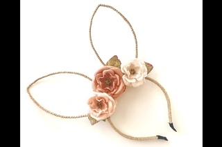 Tiara de coelhinho rstica