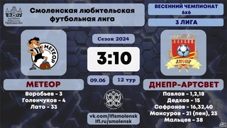 Весенний сезон 6х6-2024. МЕТЕОР - ДНЕПР-АРТСВЕТ 3:10 (обзор матча + интервью)