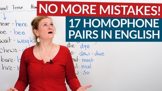 Learn 17 homophone pairs in English: be/bee, know/no, hear/here…