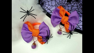 Halloween witch bow / Бантик на Хэллоуин / kokardka na Halloween