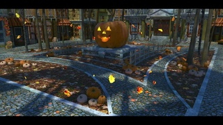 Relaxing Halloween Town Autumn Ambience | Happy Halloween