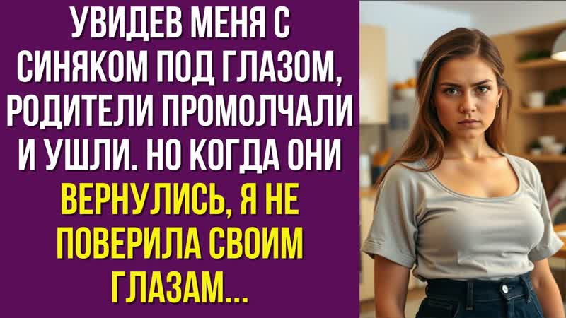 Увидев меня с синяком под глазом, родители промолчали и
