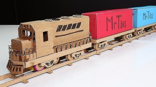 How to Make a Cargo Train | Container Train | Freight Train With Cardboard