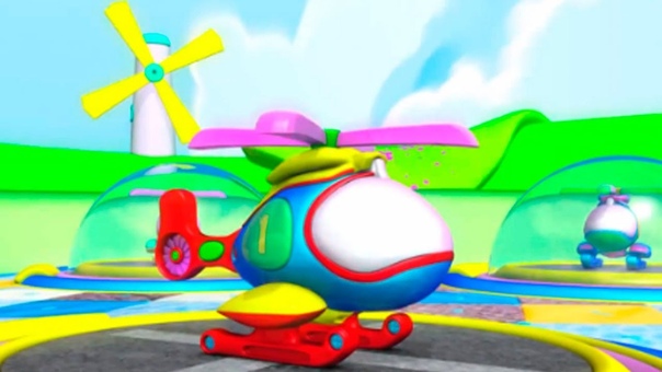 Lern Zahlen mit Hubschrauber. Lehrreiche