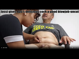 Jassi gives Apu’s delicious cock a good blowjob-UNCUT