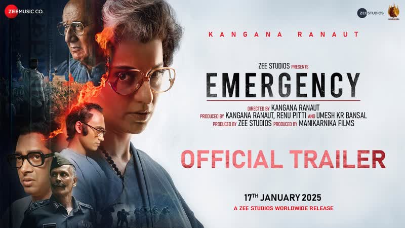 Emergency Official Trailer, Kangana Ranaut, Anupam K, Shreyas T, Milind S, In Cinemas 17th