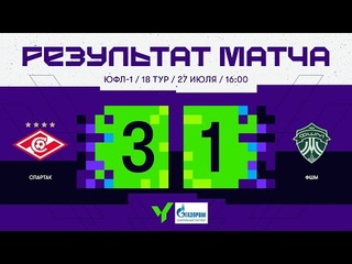 ЮФЛ-1. Спартак  ФШМ 18-й тур. Обзор матча