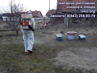 Противо клещевая обработка на при домовой территории
