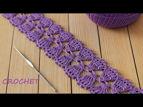 КРУЖЕВО КРЮЧКОМ простое вязание МАСТЕР КЛАСС How to Crochet Lace Tape