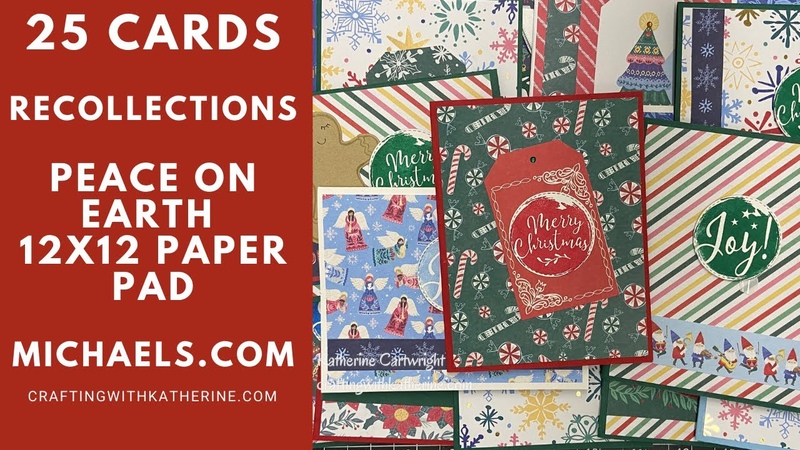 25 Cards 1 Paper Pad, Recollections Peace on Earth 12x12 Pad