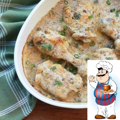 Курица в грибном соусе 