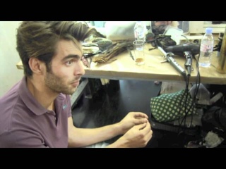 Jon Kortajarena and Joan Smalls Backstage @Jean Paul