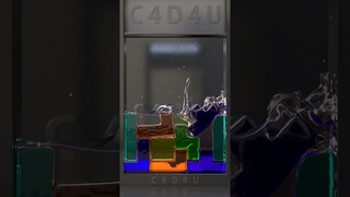 Softbody Tetris V35 with liquid  #Shorts