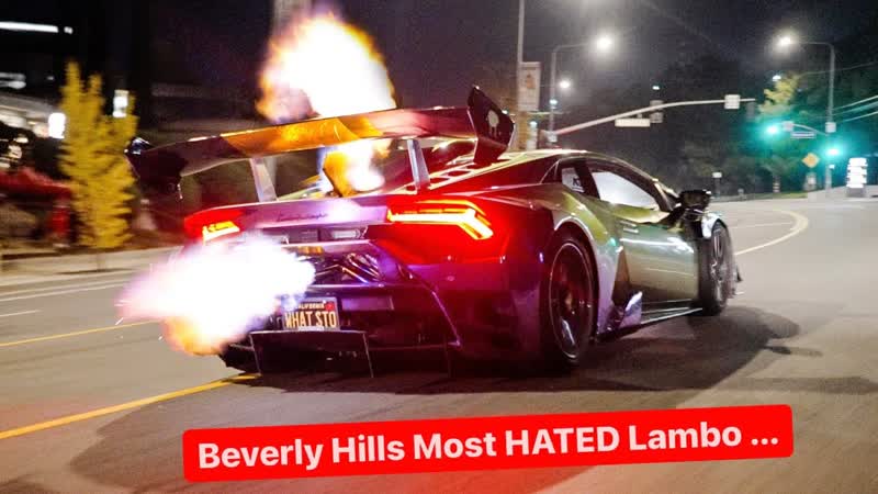 BEVERLY HILLS POLICE MOST HATED LAMBORGHINI TURNS FLAMETHROWER ALEX