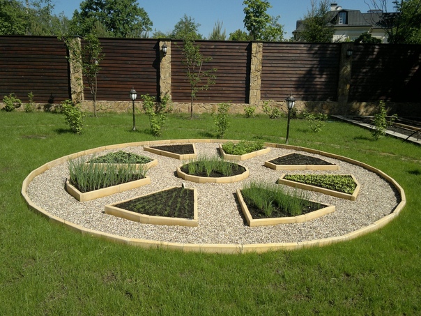 Декоративный огород. Декоративный огород. Полукруглые грядки. Красивые грядки. Декоративные грядки.