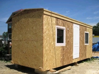 баня из осб 4 х3. вагончик из osb. бытовка из осб. бытовка из осб плиты. 3х3 из осп утепленная.