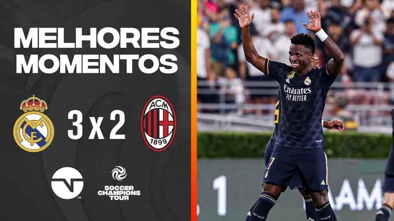 VINI JR DECISIVO, VALVERDE CRAVA 2 E GOLEIRO DO MILAN FRANGA FEIO REAL MADRID 3 X 2