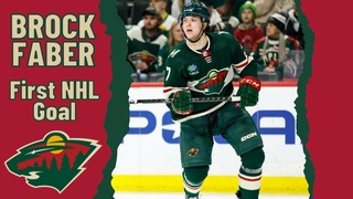 Brock Faber #7 (Minnesota Wild) first NHL goal Oct 12, 2023