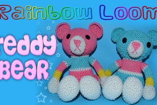 Мишка часть 1из 5 из резинок амигуруми