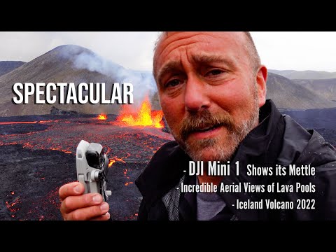 Iceland Volcano 2022 DJI Mini 1 Giving Spectacular Aerial Views of Lava