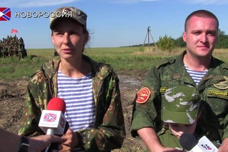 Юлия Чичерина снимает клип в ДНР