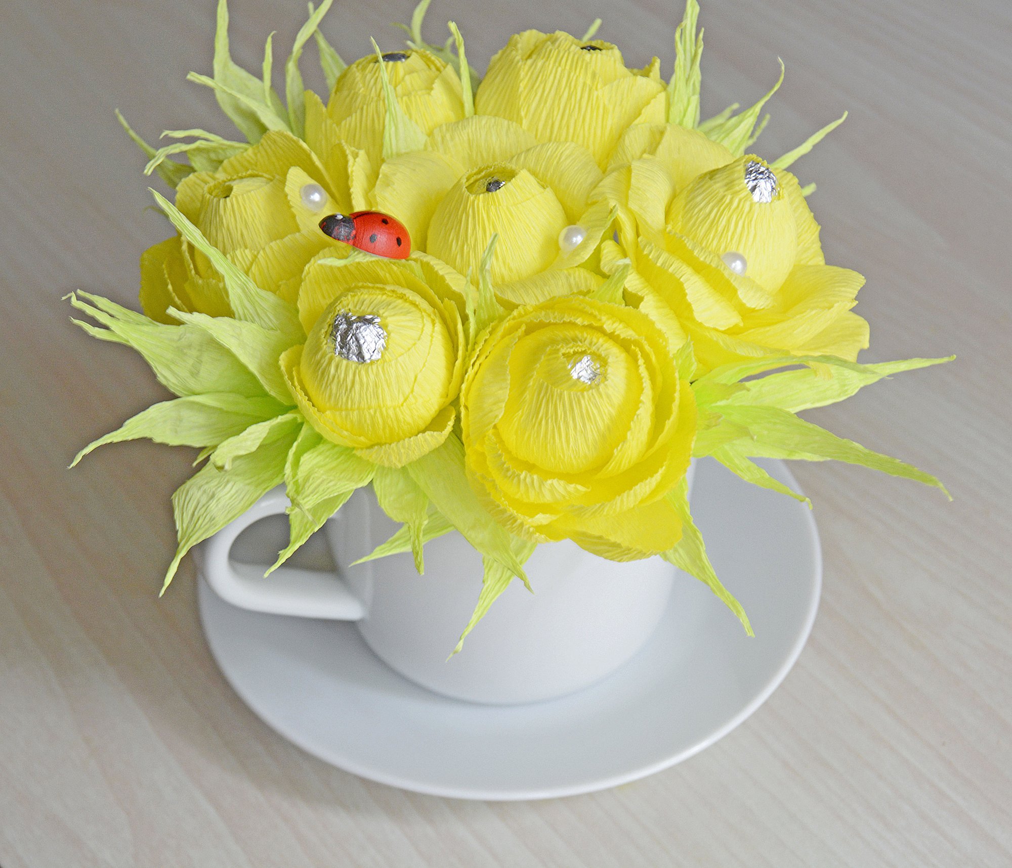 Букет из конфет в кружке