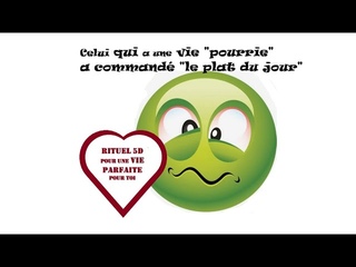 Si tu as une vie pourrie = tu as le plat du jour!! Rituel pour une vie PARFAITE pour toi