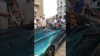 Paula Badosa & Stefanos Tsitsipas getting out their AM Speedster #billionaire #monaco #lifestyle#fyp