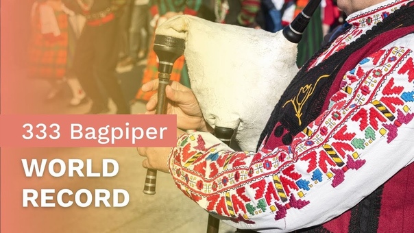 333 Bagpipes playing for the World Guinness Records Sofia,