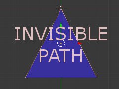 Invisible path for scenery attached track, arrow at origin end