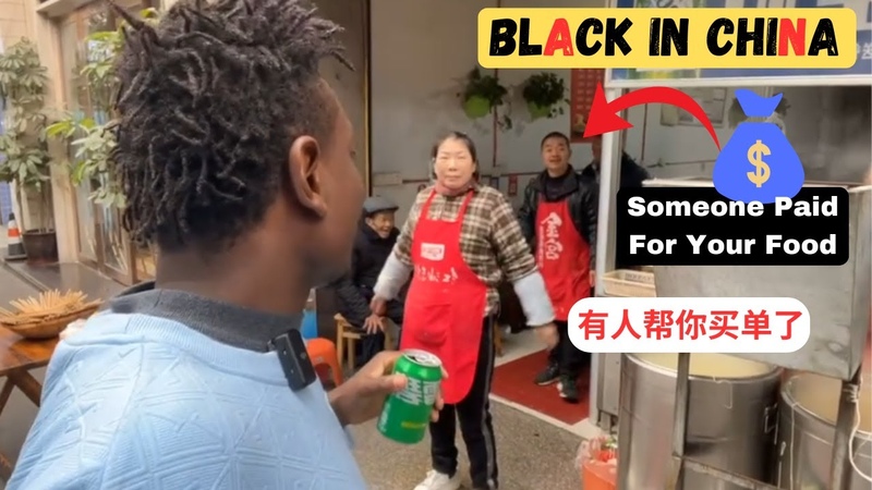 how Chinese treat Black People in China when you Speak their Language Chinese man pay for